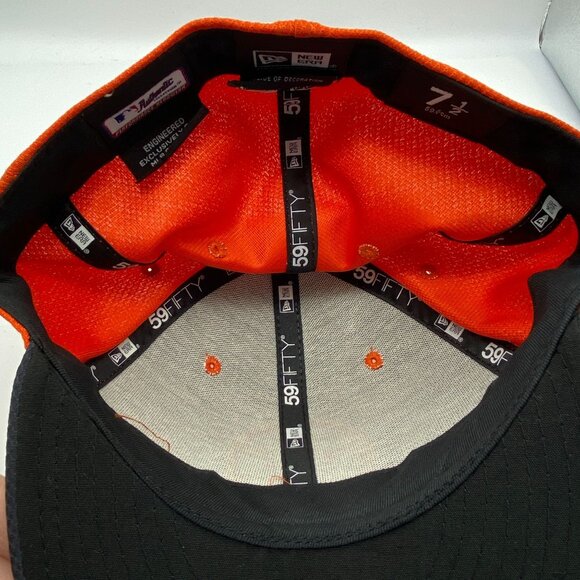 59Fifty Houston Astros baseball hat Orange blue Size 7.5 New Era - Picture 7 of 10